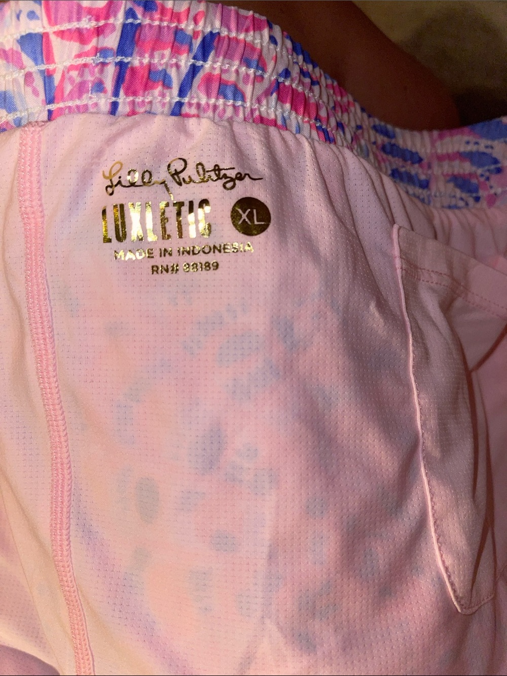 Lilly Pulitzer Pink & Purple Printed Athletic Shorts - Picture 5 of 7